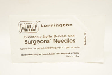 HMS 7-720-12 Torrington Ferguson Surgeons Ndles 1/2 Circle, Taper Point